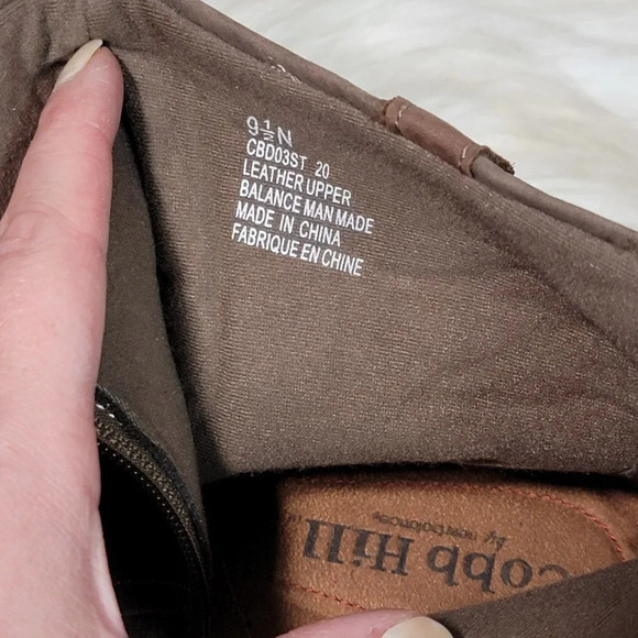 Cobb Hill Womens 9.5 Tan Brown Short Heel Bootie Slouchy Ankle Boot Comfy Casual - Picture 9 of 11